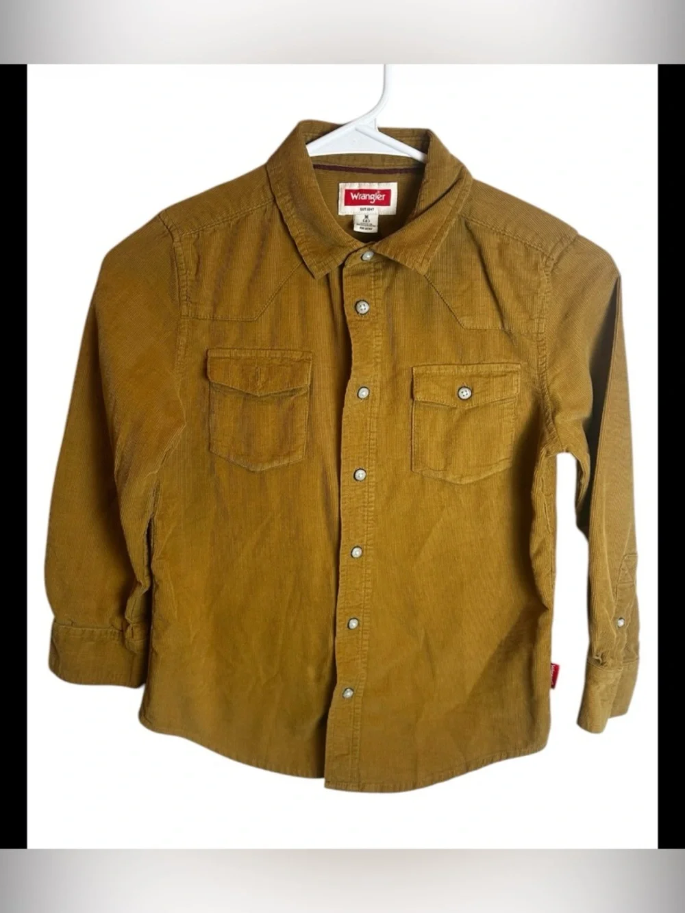 Wrangler Boys M (8) Corduroy Button Up Shirt